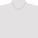 Sterling Silver Rhodium-Plated Rope Chain Necklace 1.25mm