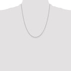 Sterling Silver Rhodium-plated 1.25mm Loose Rope Chain