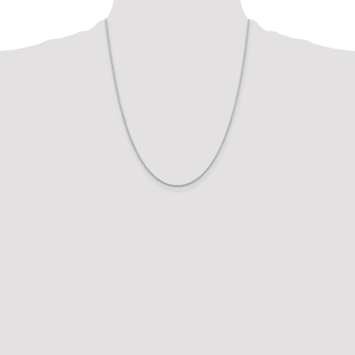 Sterling Silver Rhodium-plated 1.25mm Loose Rope Chain