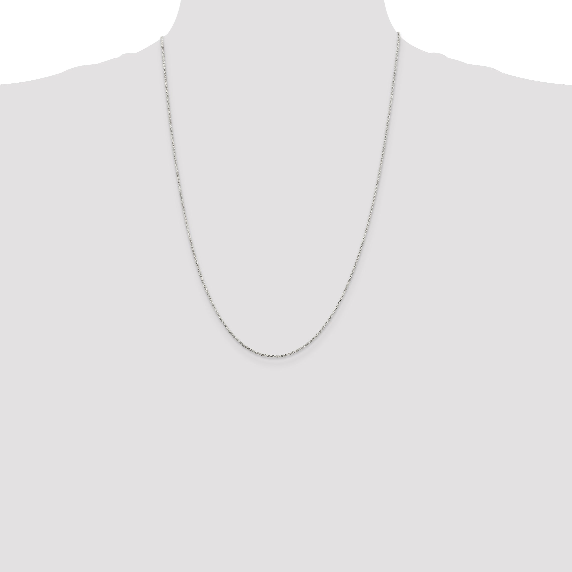 Sterling Silver Rhodium-Plated 1.25mm Loose Rope Chain