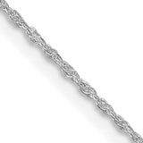 Sterling Silver Rhodium-Plated Rope Chain Necklace 1.25mm, 16–24 Inch