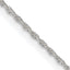 Sterling Silver 1.25mm Loose Rope Chain With 2in Extension