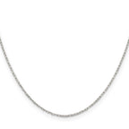 Sterling Silver 1mm Diamond-Cut Long Link Cable Chain