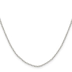 Sterling Silver 1.65mm Diamond-Cut Long Link Cable Chain