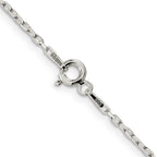 Sterling Silver 1.65mm Diamond-Cut Long Link Cable Chain