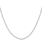 Sterling Silver Rhodium-Plated 1.65mm Diamond-Cut Long Link Cable Chain
