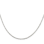 Sterling Silver Serpentine Chain Necklace 1.2mm