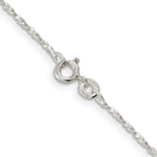 Sterling Silver Serpentine Chain Necklace 1.2mm