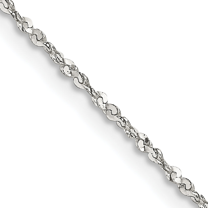 Sterling Silver Serpentine Chain Necklace 1.2mm Main image