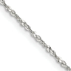 Sterling Silver Serpentine Chain Necklace 1.2mm