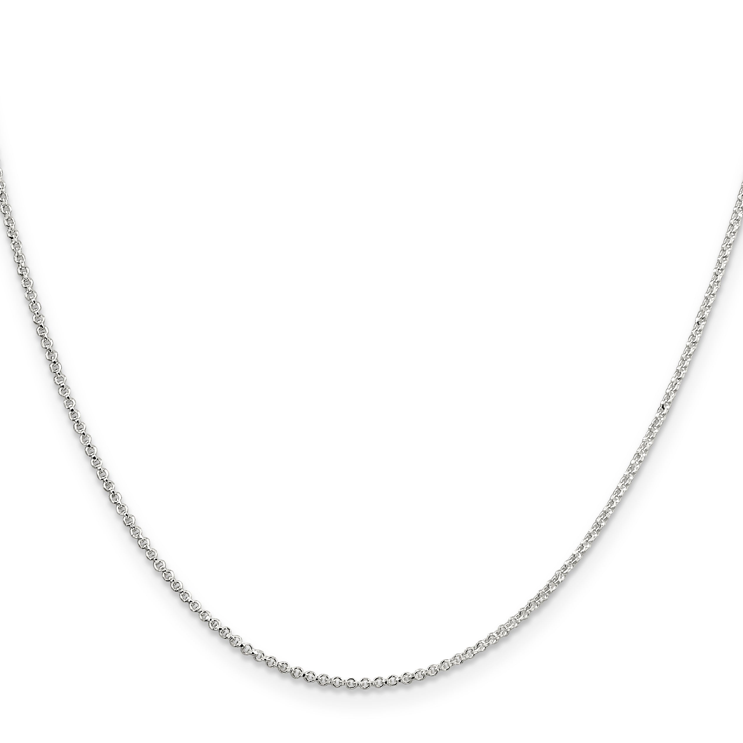 Sterling Silver 1.4mm Diamond-Cut Rolo Chain
