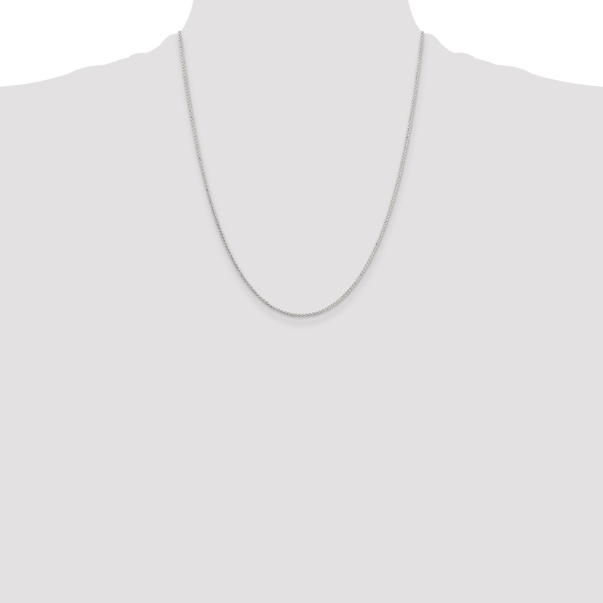 Sterling Silver 1.4mm Diamond-Cut Rolo Chain