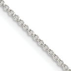 Sterling Silver 1.4mm Diamond-Cut Rolo Chain