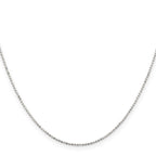 Sterling Silver 1.05mm Square Fancy Beaded Chain Anklet