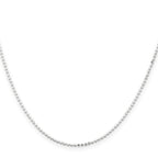 Sterling Silver Beaded Chain Necklace 1.15mm