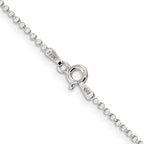 Sterling Silver 1.15mm Square Fancy Beaded Chain Anklet