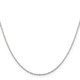 Flat Cable Chain Necklace in Sterling Silver, 0.5mm, 16–24 Inch