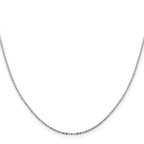 Sterling Silver .9mm Flat Link Cable Chain With 2in Extension
