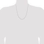 Sterling Silver .9mm Flat Link Cable Chain With 2in Extension