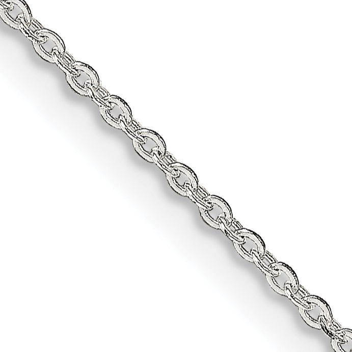 Sterling Silver 1mm Flat Link Cable Chain Main image