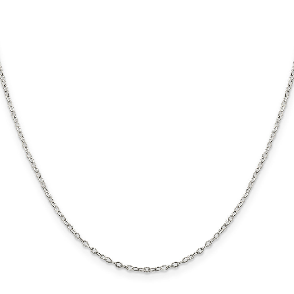 Sterling Silver 1.5mm Flat Open Oval Cable Chain