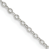 Flat Cable Chain Necklace in Sterling Silver, 1.5mm, 16–24 Inch
