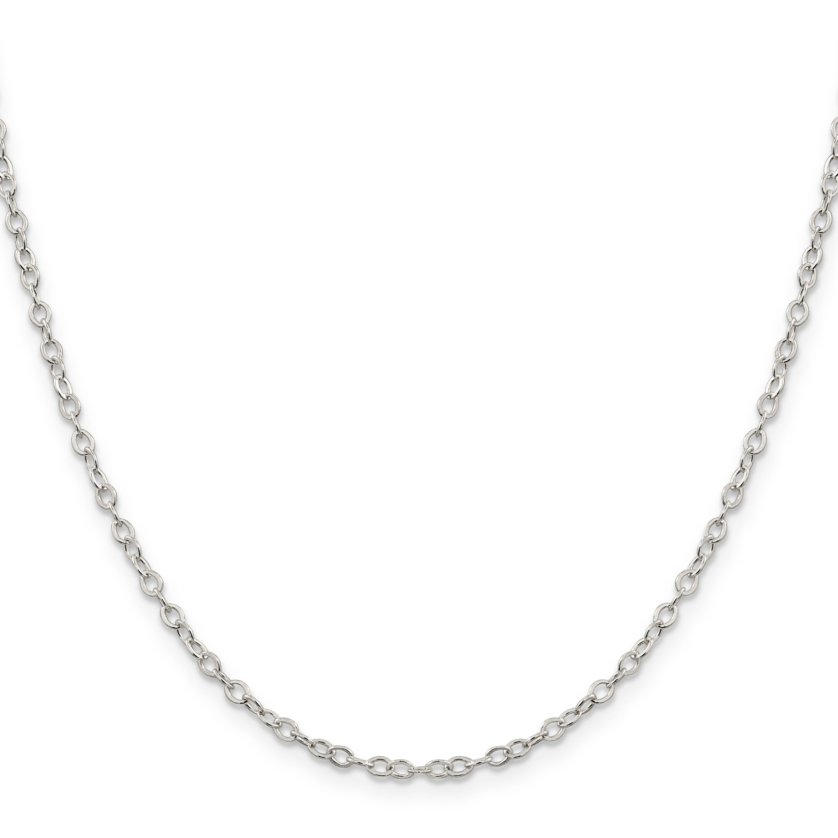 Sterling Silver Cable Chain Necklace 2.5mm Secondary image
