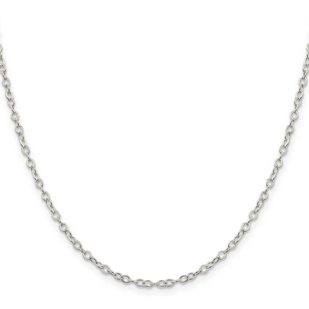 Sterling Silver Cable Chain Necklace 2.5mm