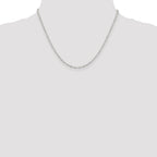 Sterling Silver 2.5mm Flat Open Oval Cable Chain