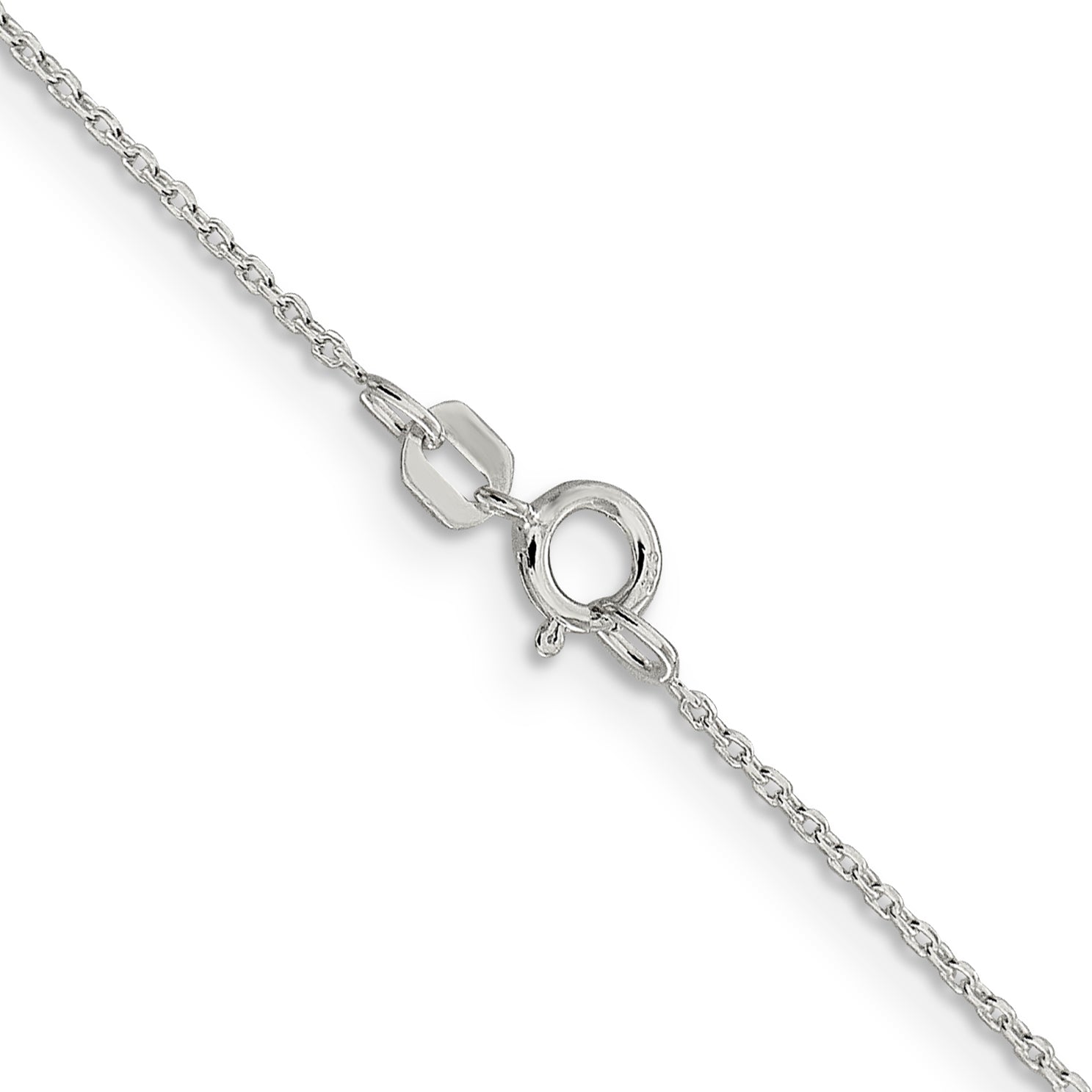 Sterling Silver .95mm Diamond-Cut Forzantine Cable Chain