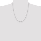 Sterling Silver .95mm Diamond-Cut Forzantine Cable Chain With 2in Extension