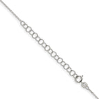 Sterling Silver .95mm Diamond-Cut Forzantine Cable Chain With 2in Extension