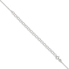 Sterling Silver .95mm Diamond-Cut Forzantine Cable Chain With 2in Extension