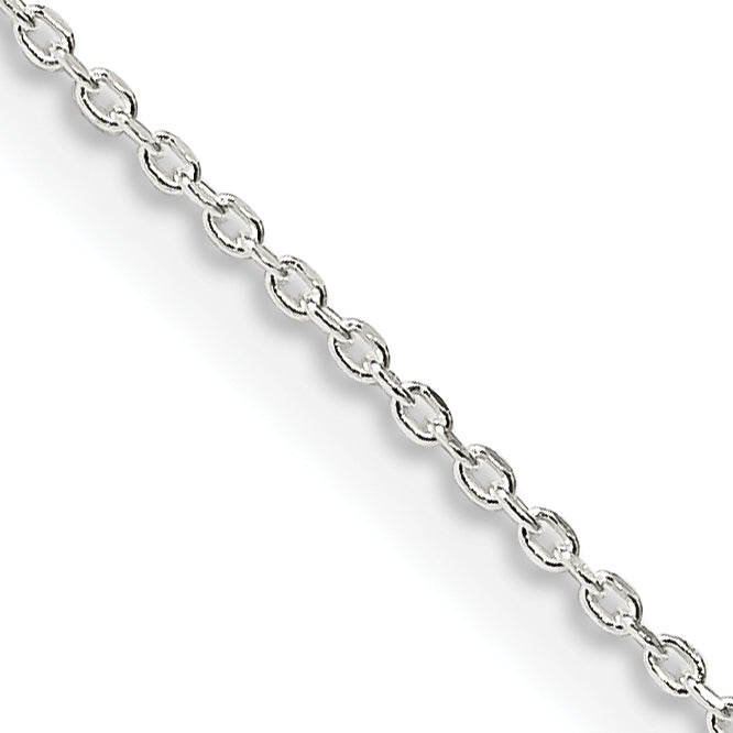 Sterling Silver .95mm Diamond-Cut Forzantine Cable Chain With 2in Extension Main image