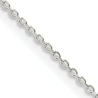 Sterling Silver .95mm Diamond-Cut Forzantine Cable Chain With 2in Extension