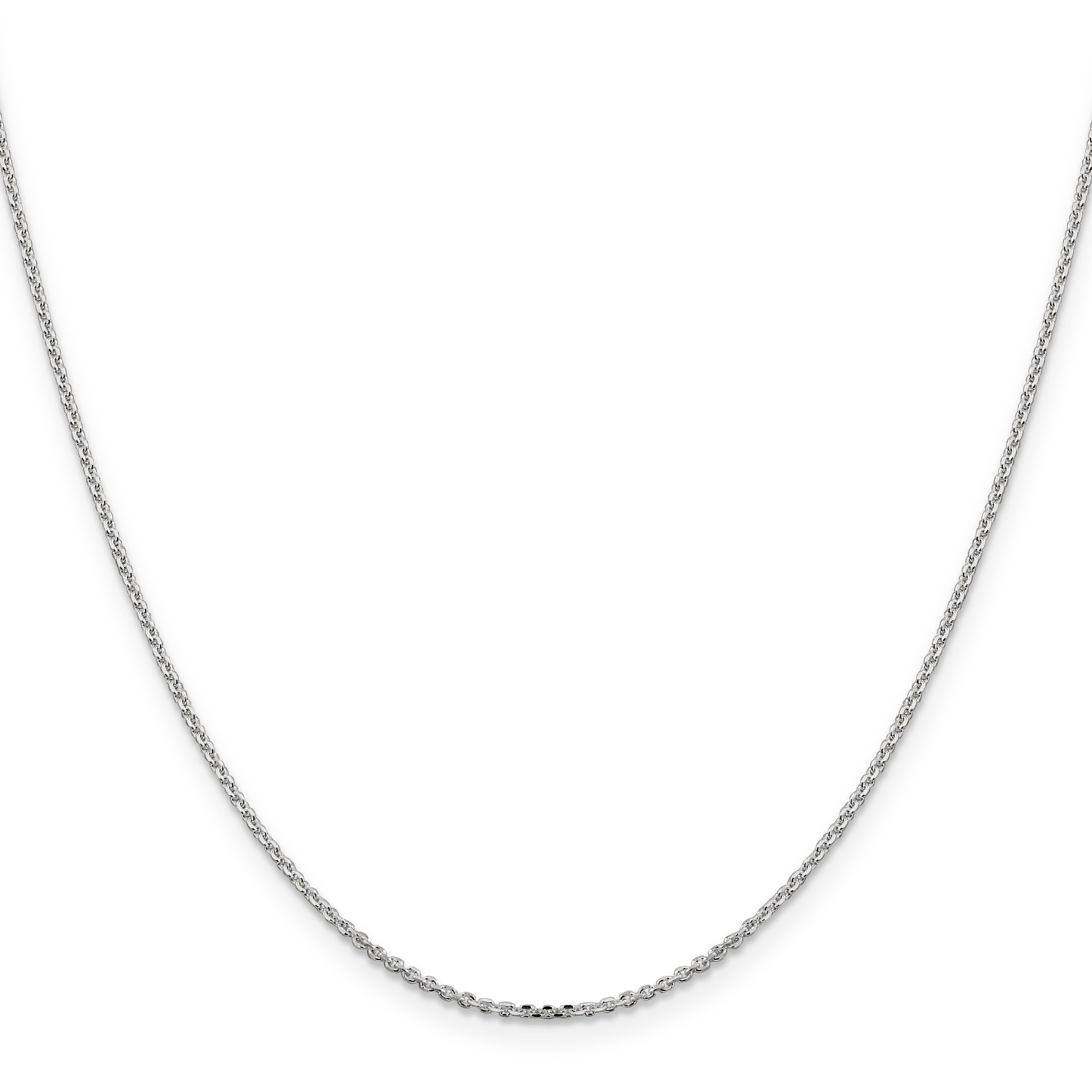 Sterling Silver 1.4mm Diamond-Cut Forzantine Cable Chain