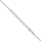 Sterling Silver 1.4mm Diamond-Cut Forzantine Cable Chain With 2in Extension