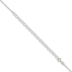 Sterling Silver 1.4mm Diamond-Cut Forzantine Cable Chain With 2in Extension