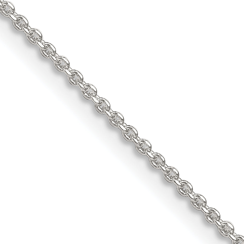 Sterling Silver 1.4mm Diamond-Cut Forzantine Cable Chain