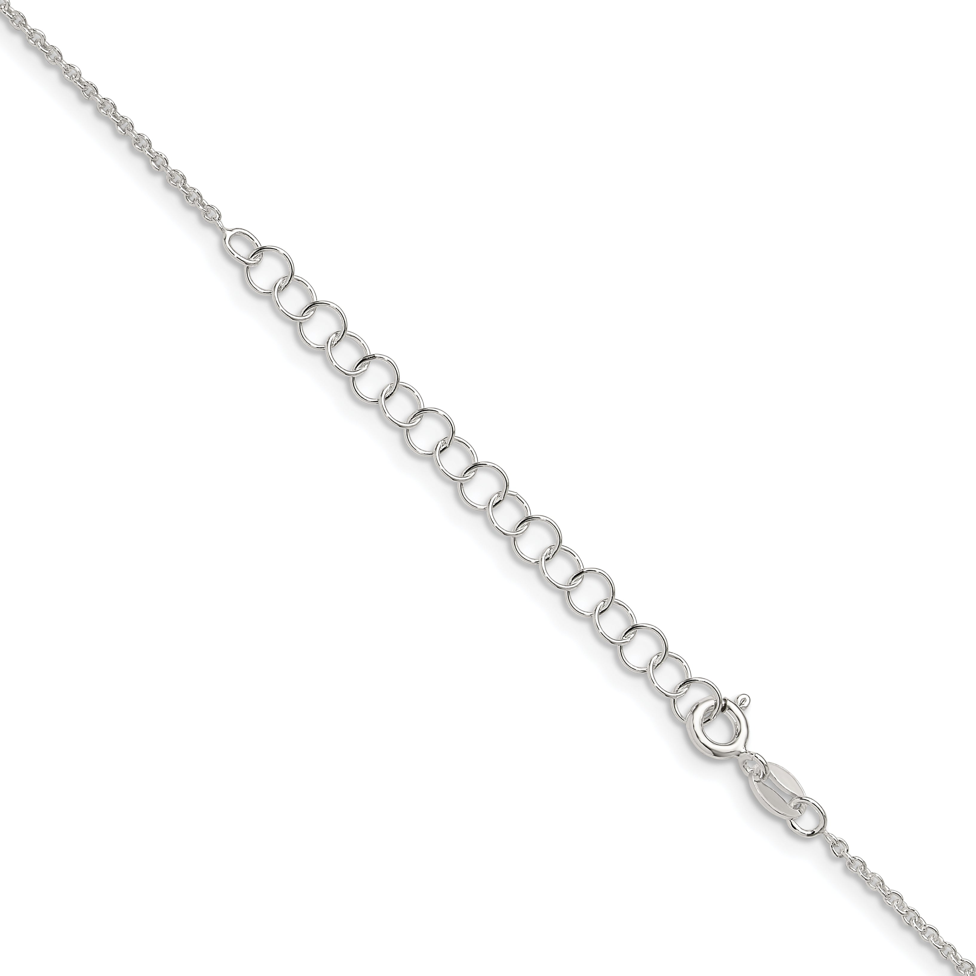 Sterling Silver 1.45mm Forzantine Cable Chain With 2in Extension Secondary image