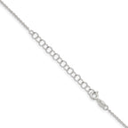 Sterling Silver 1.45mm Forzantine Cable Chain With 2in Extension