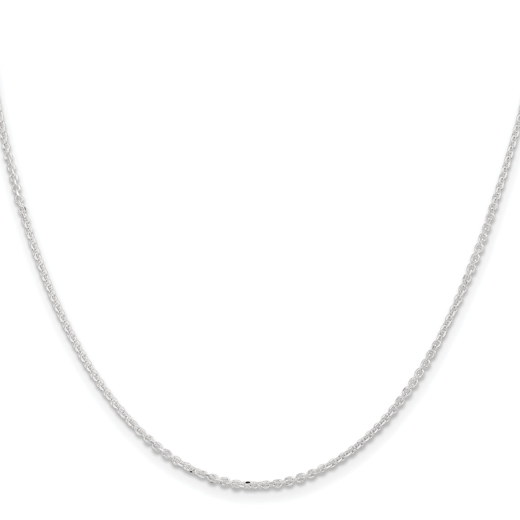 Sterling Silver 1.85mm Diamond-Cut Forzantine Cable Chain