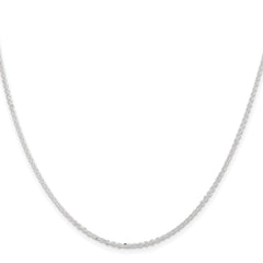 Sterling Silver 1.85mm Diamond-cut Forzantine Cable Chain