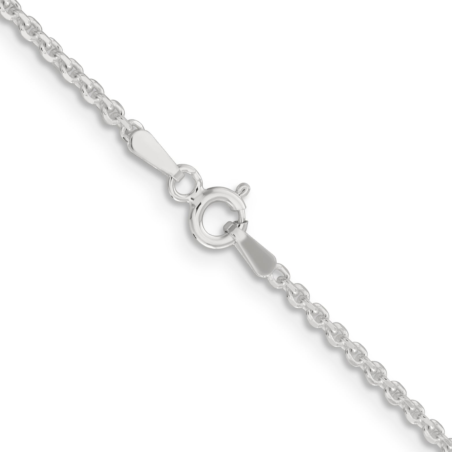 Sterling Silver Diamond-Cut Forzantine Chain Necklace 1.85mm Secondary image