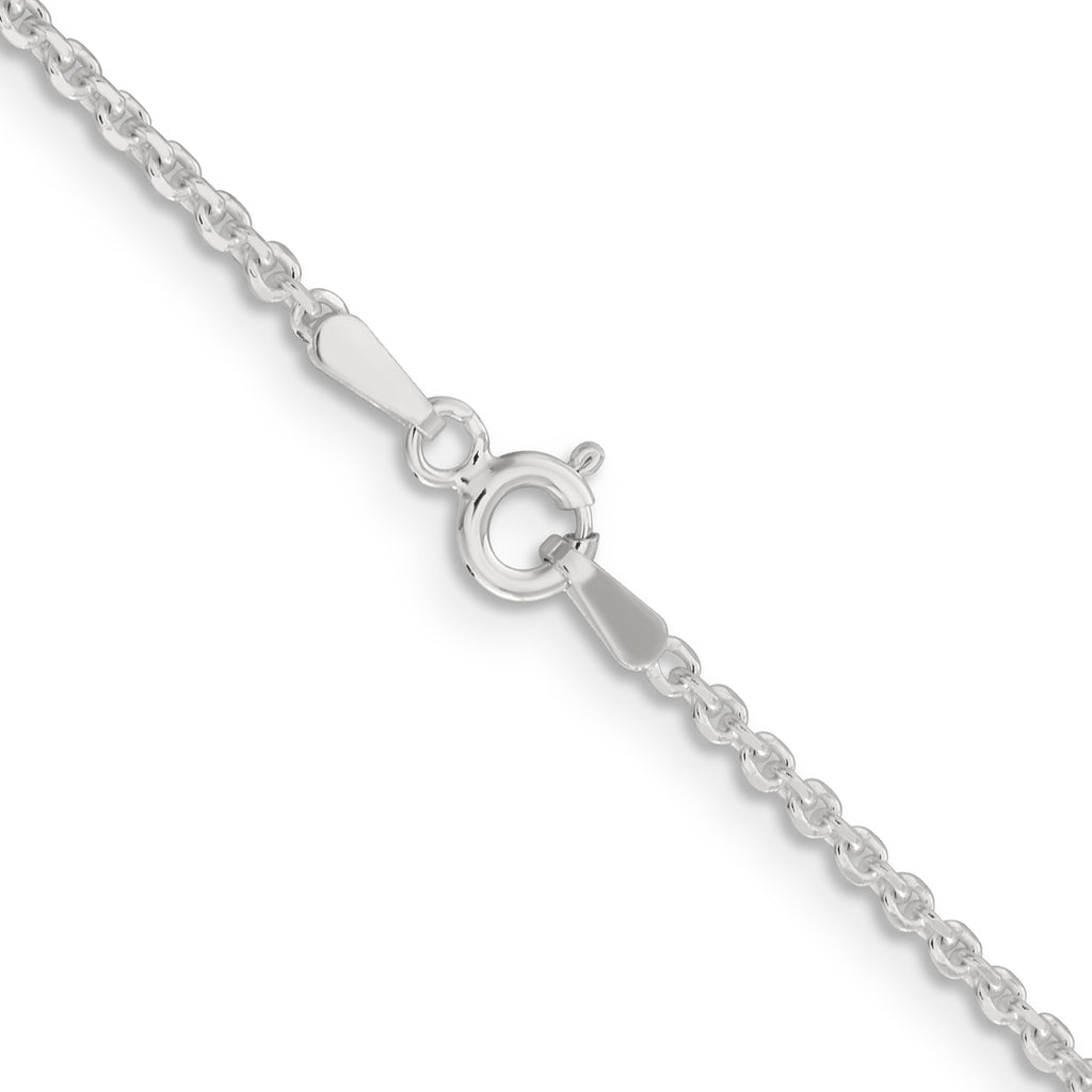 Sterling Silver Diamond-Cut Forzantine Chain Necklace 1.85mm