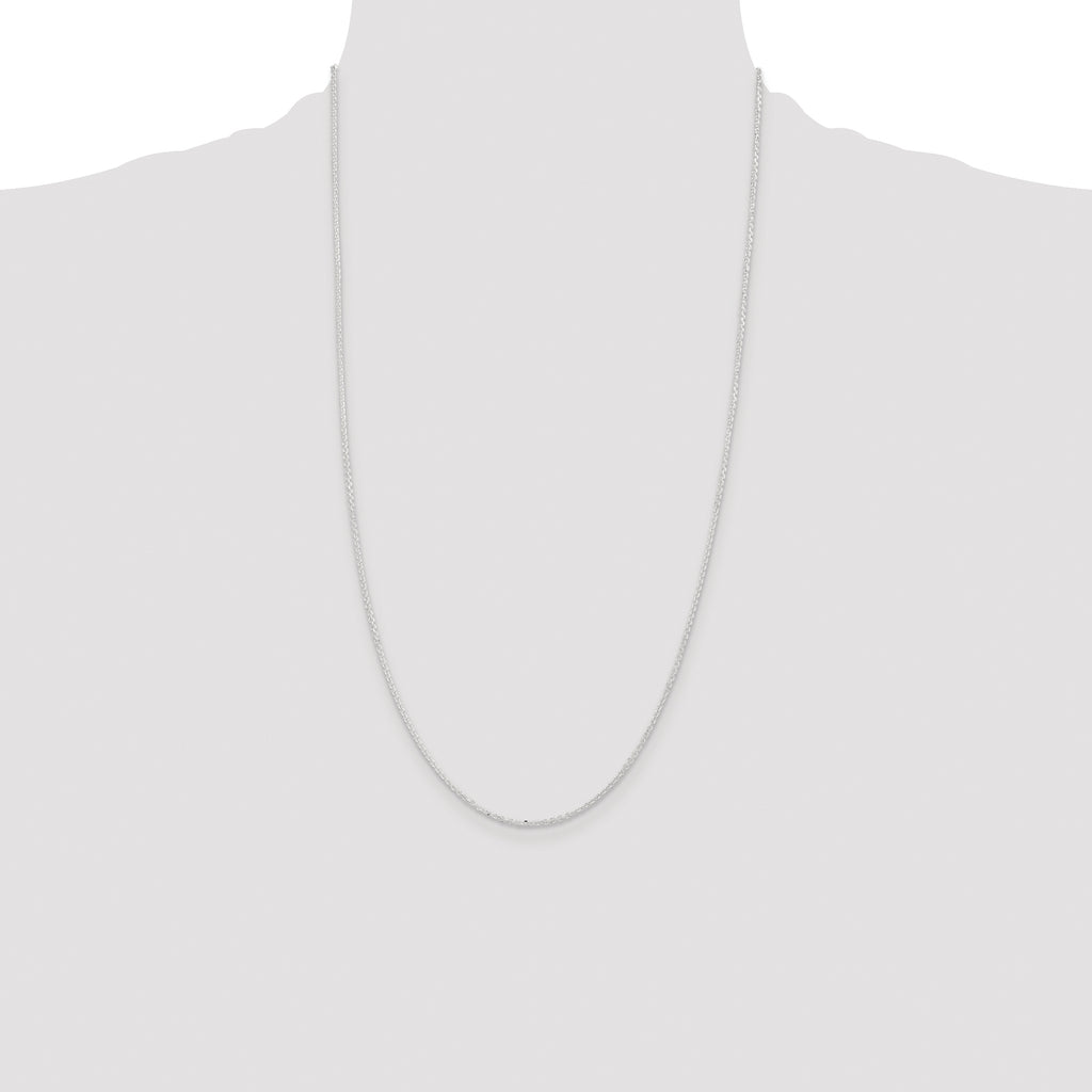 Sterling Silver 1.85mm Diamond-Cut Forzantine Cable Chain