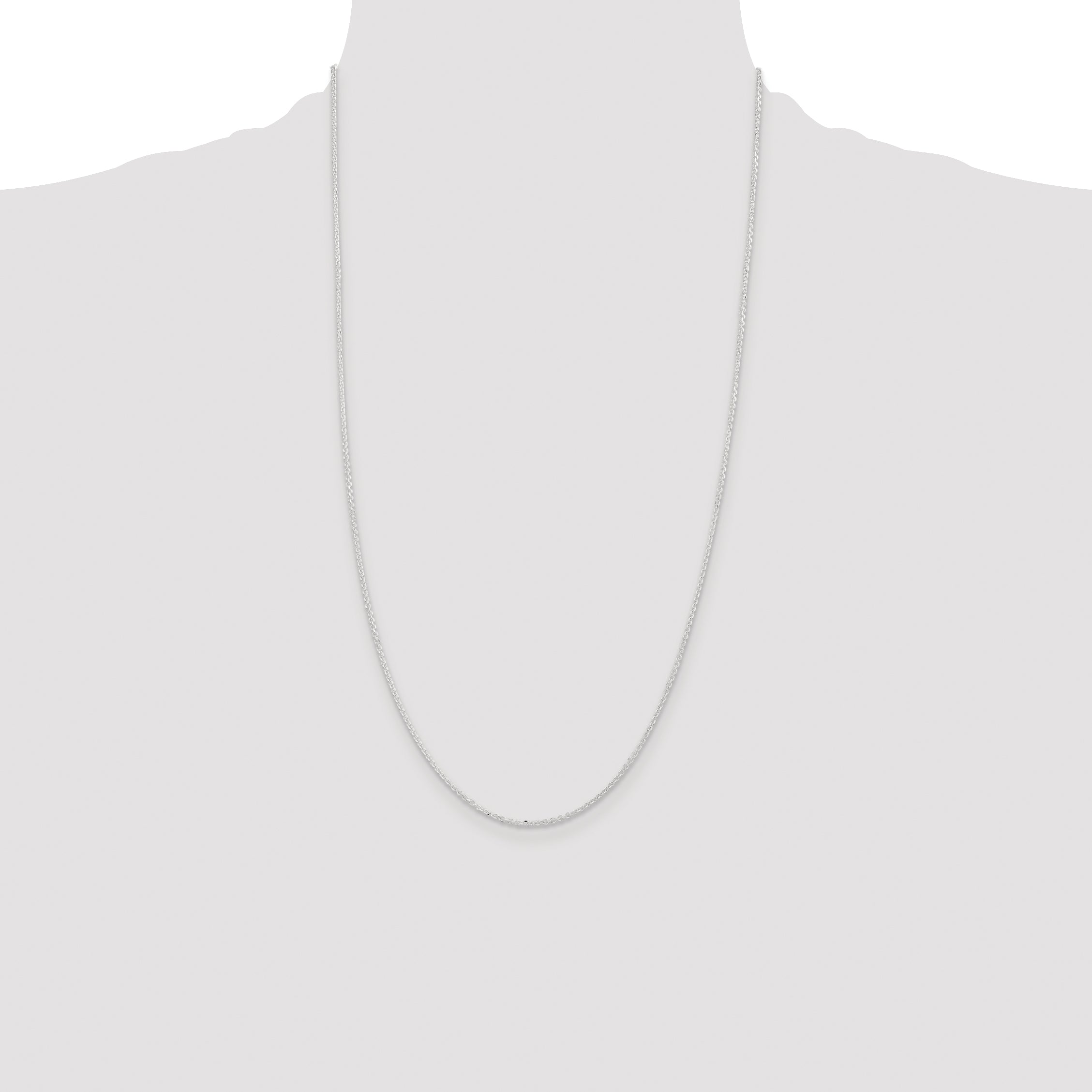 Sterling Silver 1.85mm Diamond-Cut Forzantine Cable Chain