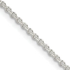 Sterling Silver 1.85mm Diamond-Cut Forzantine Cable Chain