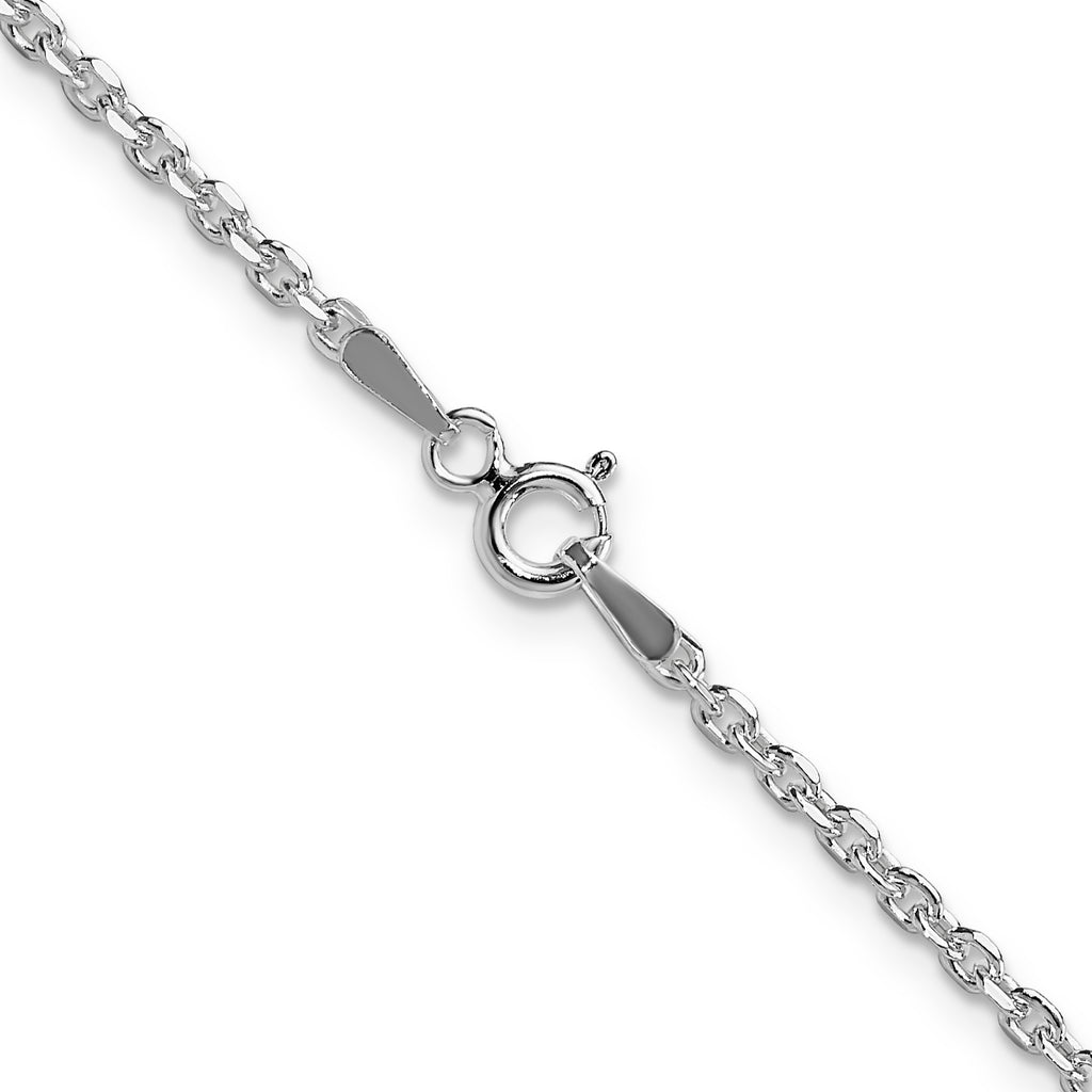 Sterling Silver Diamond-Cut Forzantine Chain Necklace 2.1mm