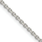 Sterling Silver Diamond-Cut Forzantine Chain Necklace 2.1mm